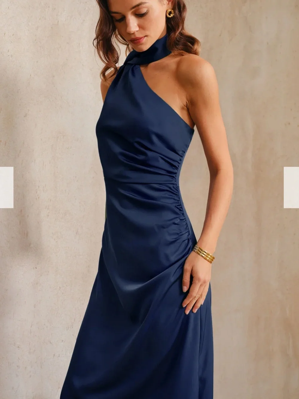 Rihoas One Shoulder A-Line Maxi Dress new